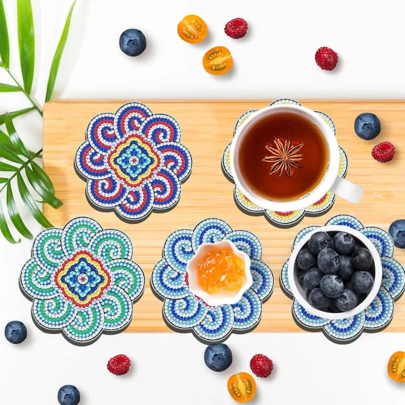 DIY strassilla varustettu coasters-setti 