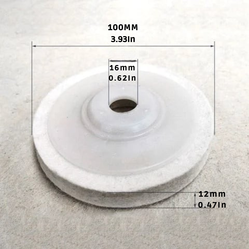 Disco di lucidatura in lana per una finitura a specchio (x3) 