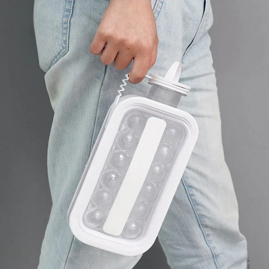 زجاجة 2 في 1 مع قالب ثلج مدمج 