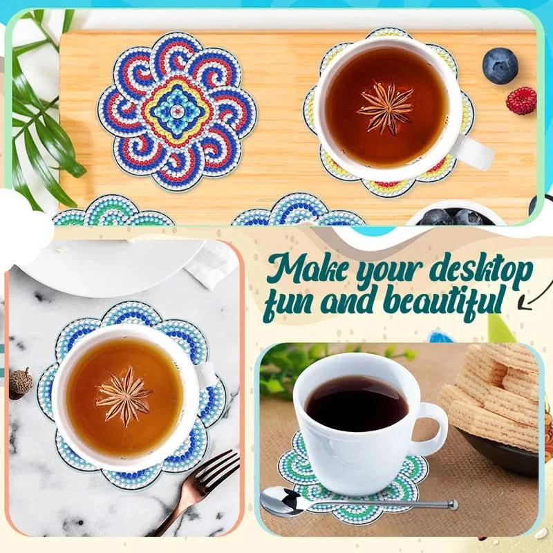 DIY strassilla varustettu coasters-setti 
