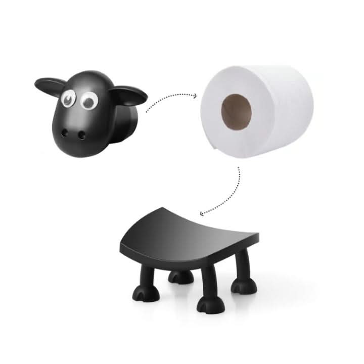 Sheep-shaped toilet paper holder 