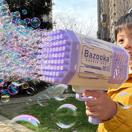 Rechargeable bubble gun 
