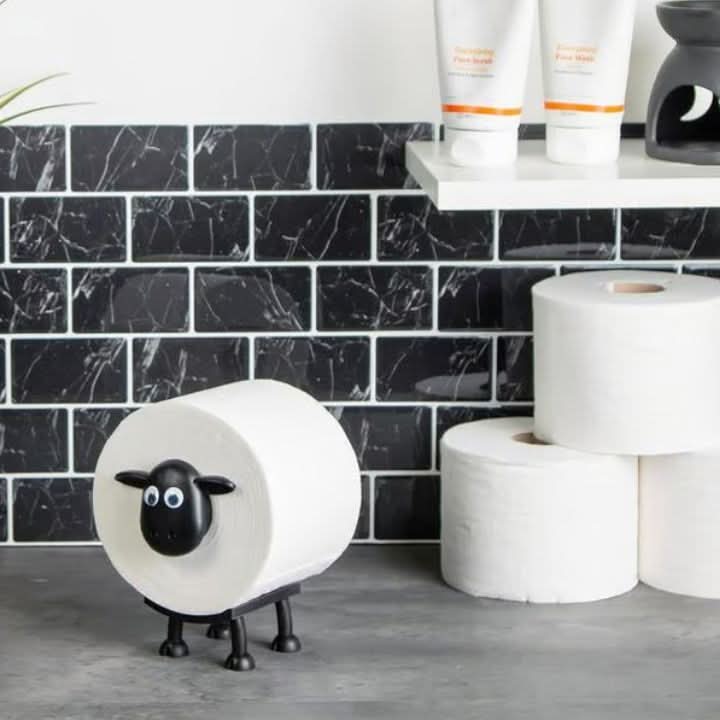 Sheep-shaped toilet paper holder 