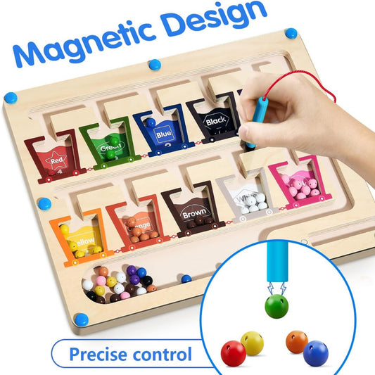 Learning colors while having fun with magnets 