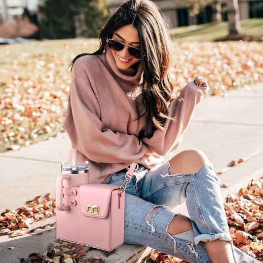 Elegancka torba z wbudowanym uchwytem na kubek dla aktywnych kobiet 