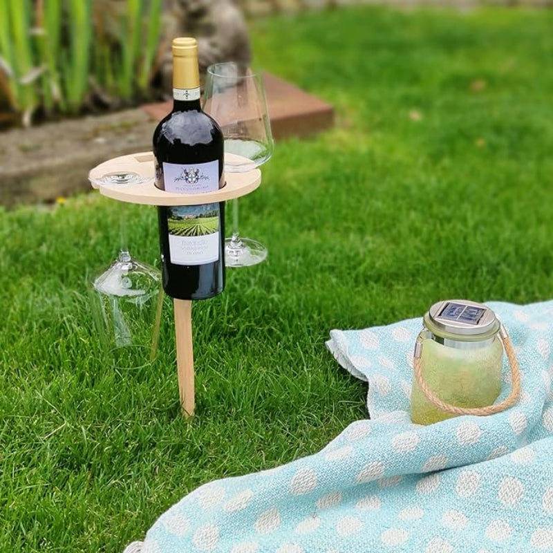 Tragbarer Tisch für perfekten Wein und Aperitif 
