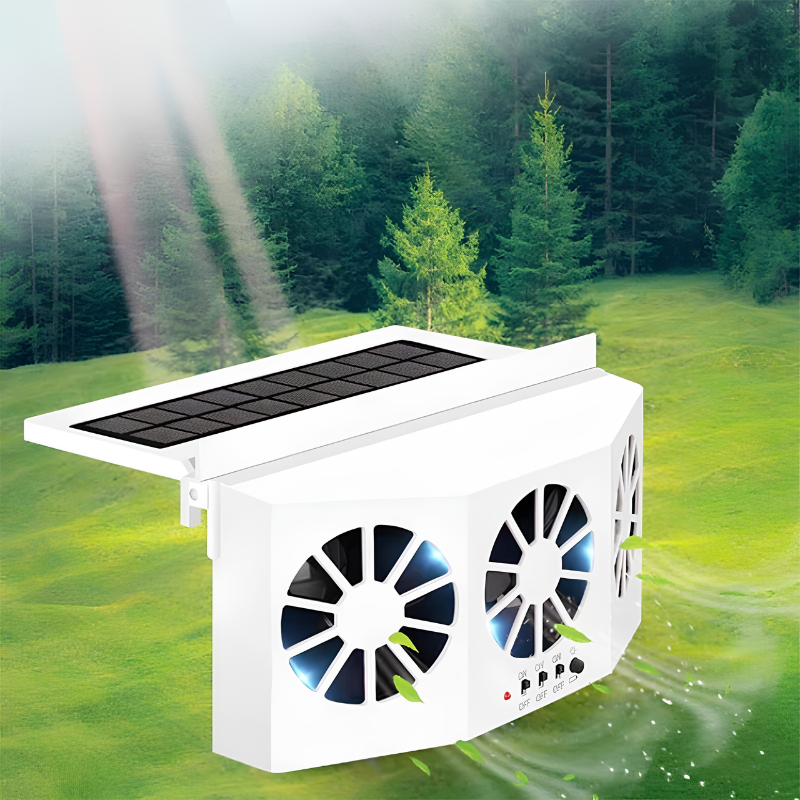 Solcelleventilator til bilen med USB-opladning — foto 11