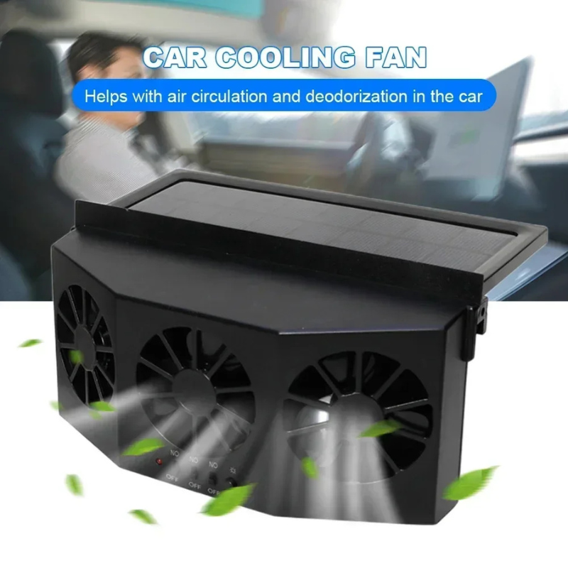 Solcelleventilator til bilen med USB-opladning — foto 10