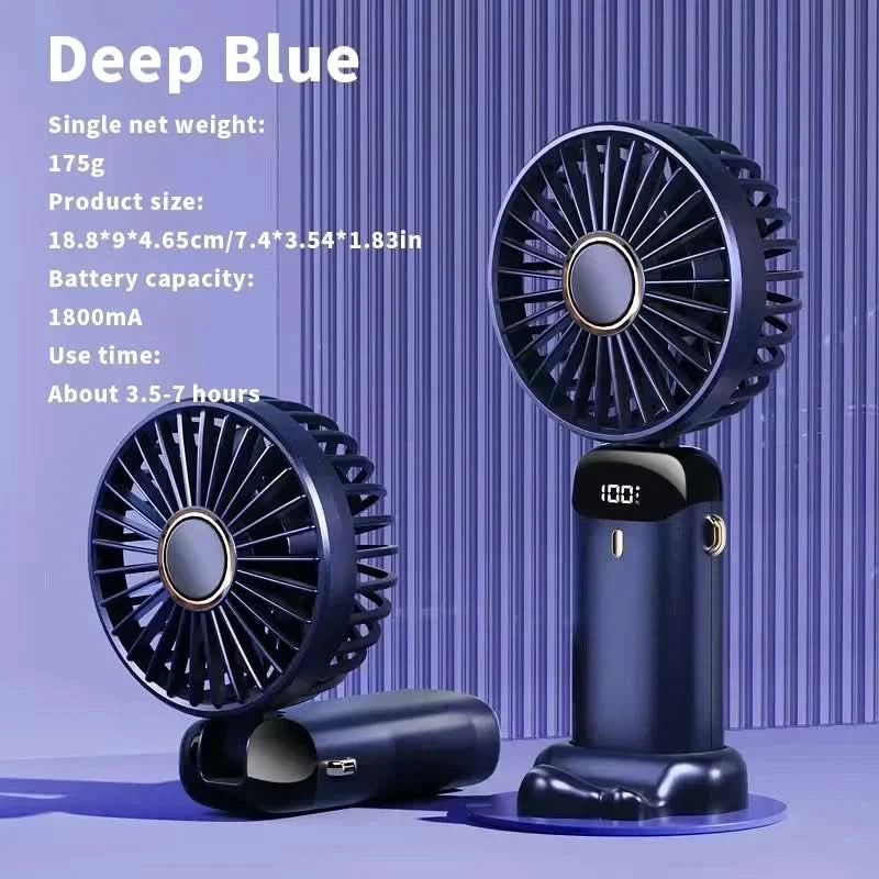 Erőteljes mini ventilátor intelligens LED kijelzővel 