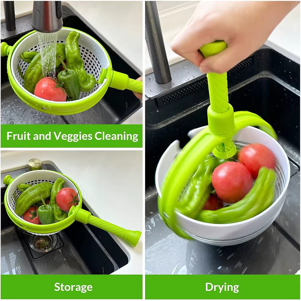 Spinning and rotary dryer for fruits and vegetables 