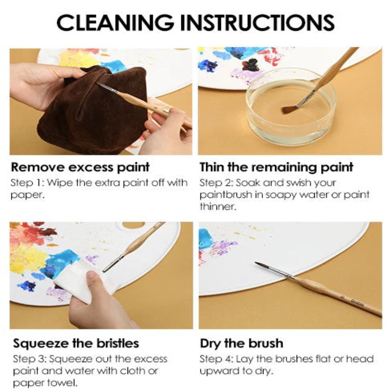 Pensule precise pentru detalii fine și perfecte (x11) 