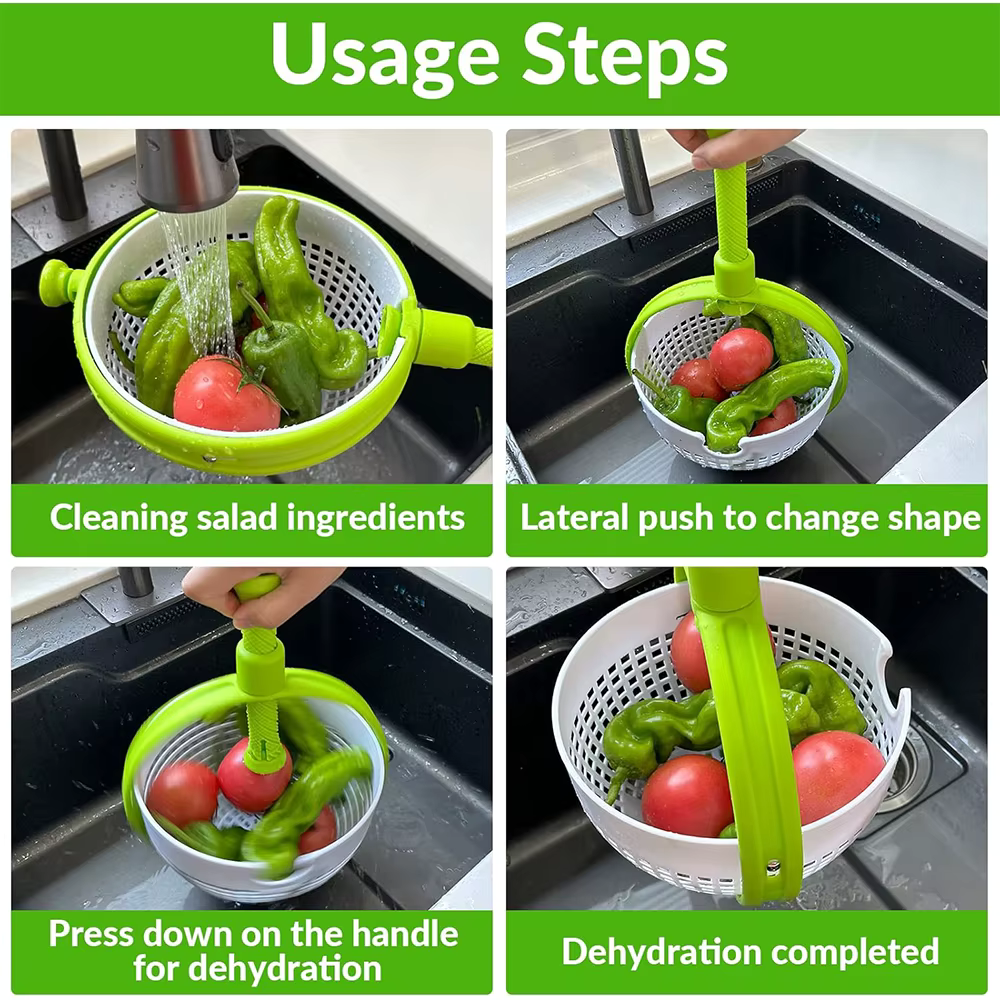 Spinning and rotary dryer for fruits and vegetables 