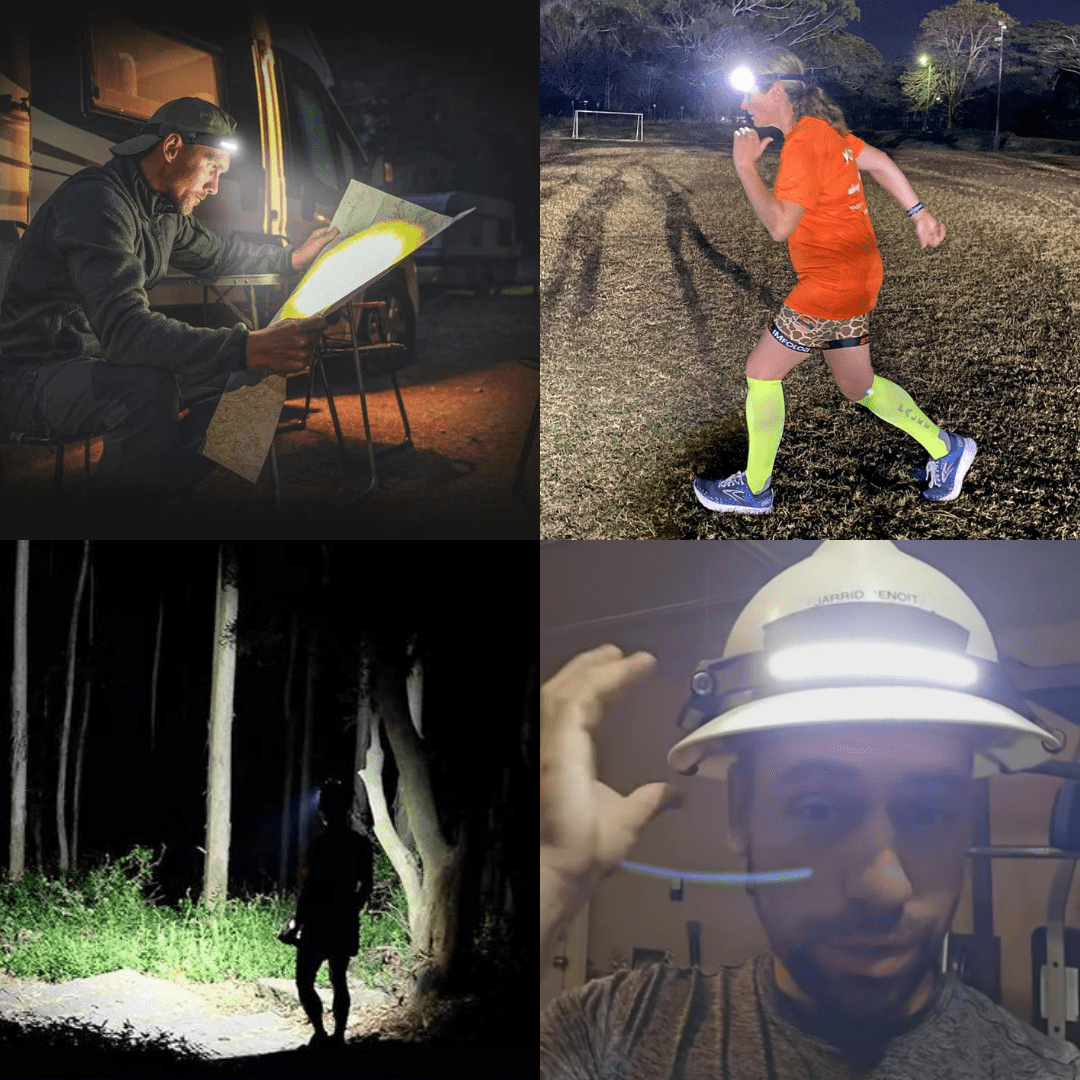 Hoofdlamp met groothoek voor een totaalzicht 